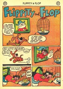 FLIPPITY & FLOP #14 (Feb1954) 5.0 VG/FN  Cat-Dog-Canary Funny Animals from DC!