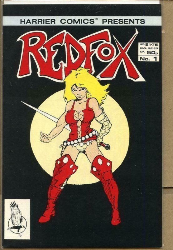 REDFOX #1, VF, Femme Fatale, Good Girl, 1986, 2nd print, Harrier