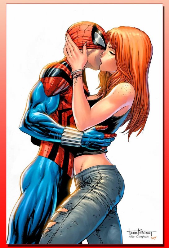 spiderman mary jane kiss