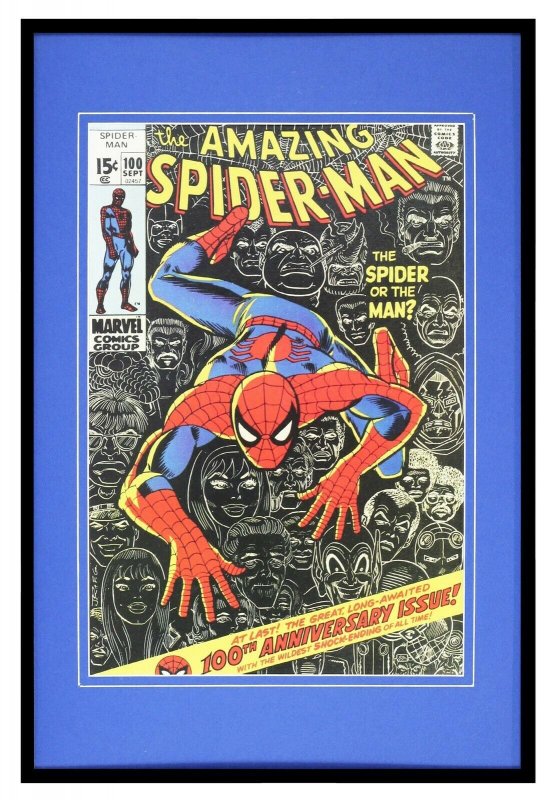 Amazing Spider-Man #100 Marvel Framed 12x18 Official Repro Cover Display 