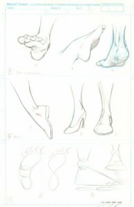 How to Draw Feet p.2 - Pencil - Signed art by Darick Robertson