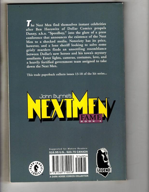 Next Men Vol. # 3 FAME Dark Horse Comics TPB Graphic Novel Comic Book J313