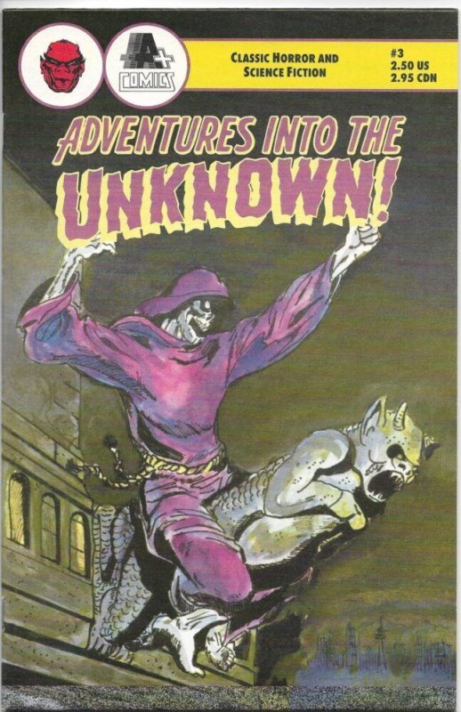 Adventures into the Unknown #3 (A-Plus, 1990) Frazetta Cover 