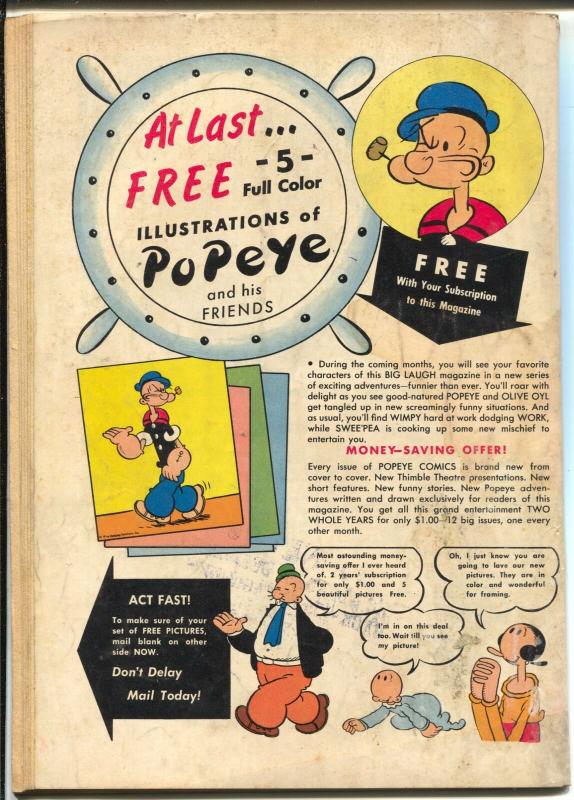 Popeye #11 1950-Harvey-Bud Sagerdorf-barber shop cover-G/VG