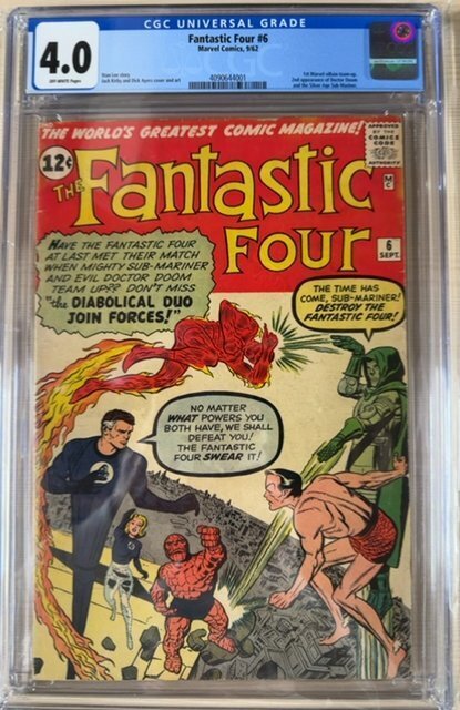 Fantastic Four #6 (1962). CGC 4.0