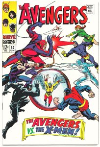 THE AVENGERS #53 (Jun1968) 8.0 VF  Roy Thomas! John Buscema! AVENGERS vs X-MEN!