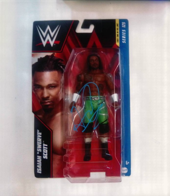 Mattel WWE SIGNED Isaiah Swerve Scott Series #125 Action Figure