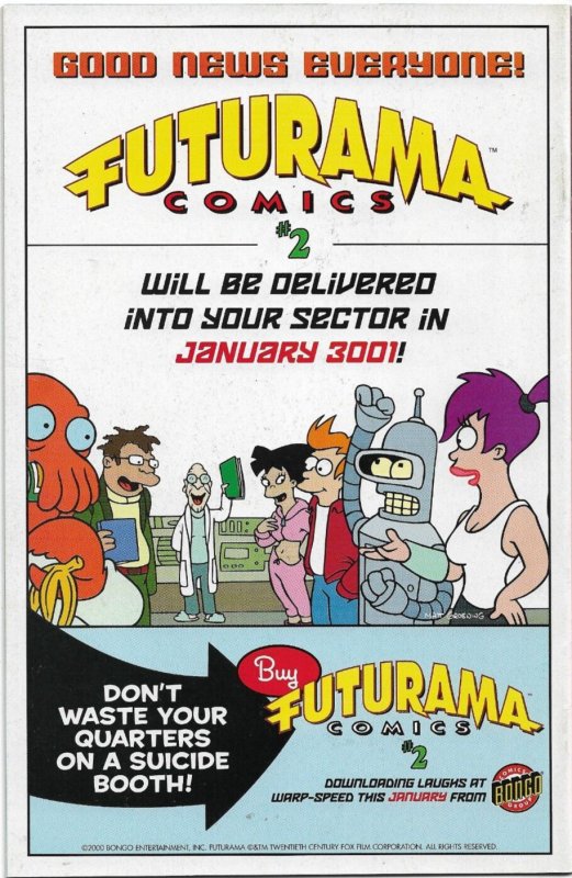 RADIOACTIVE MAN#100 VF/NM 2000 BONGO COMICS 