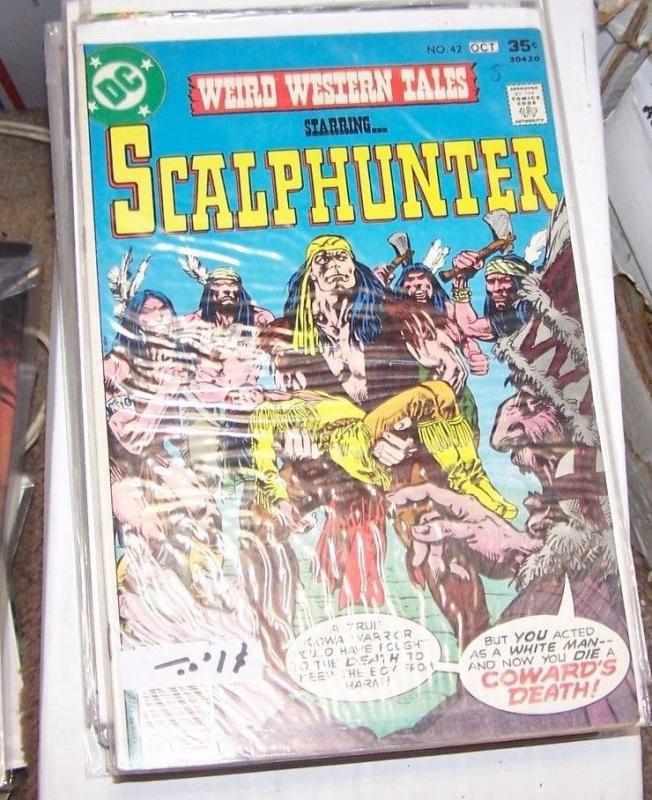 WEIRD WESTERN TALES COMIC # 42 SCALPHUNTER INDIAN DC 1987