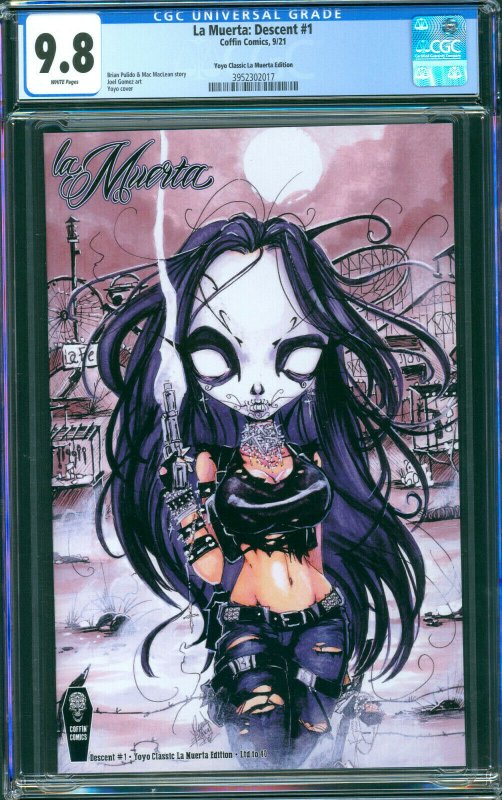 La Muerta Descent #1 Yoyo Classic Edition Coffin Comics 2021 CGC 9.8 Ltd /40 