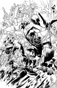 Transformers #21 Cover G (B/W Jason Howard Connecting Virgin Var)