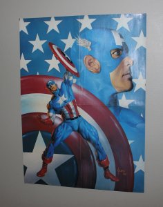 Captain America / Pin Up Poster / Joe Jusko / Comics Scence Magazine / 1990