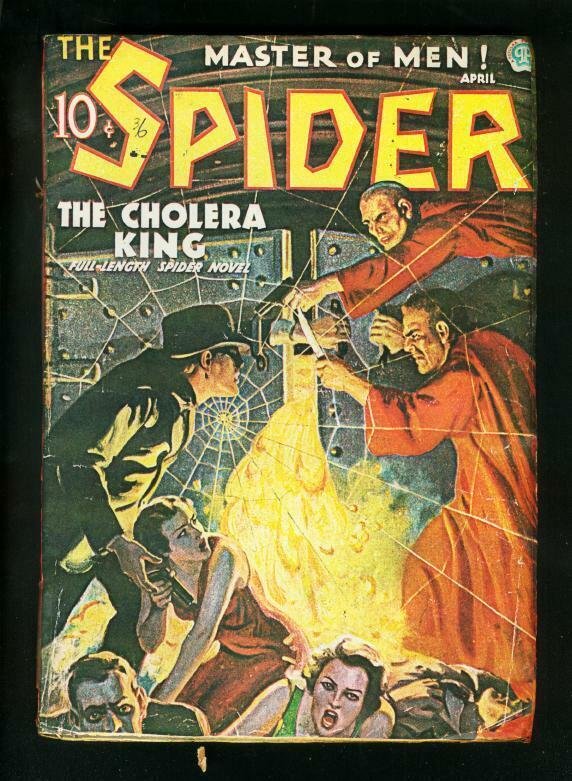 SPIDER APRIL 1936-CHOLERA KING-WILD PULP STORY-low grade reading copy FR