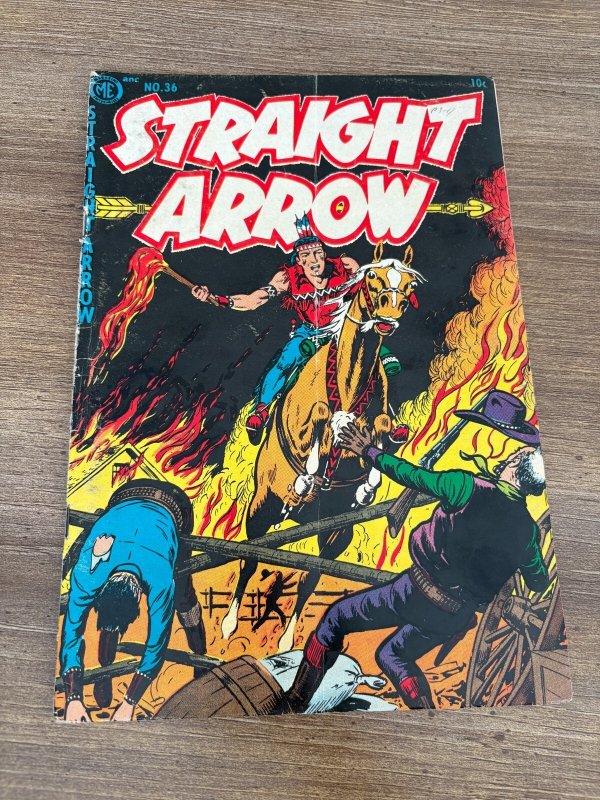 Straight Arrow # 36 FN Magazine Enterprises Golden Age Comic Book 8 J356