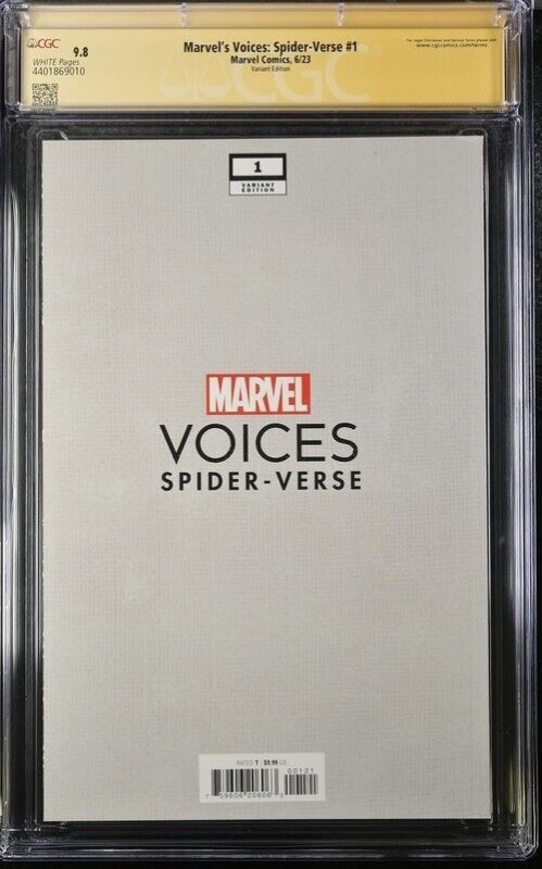 Marvel's Voice : Spider verse (2023) # 1 (CGC 9.8 SS) Signed John Giang *Variant