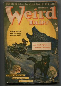 Weird Tales--September 1942--Tilburn--horror--H.P. Lovecraft--Pulp Magazine