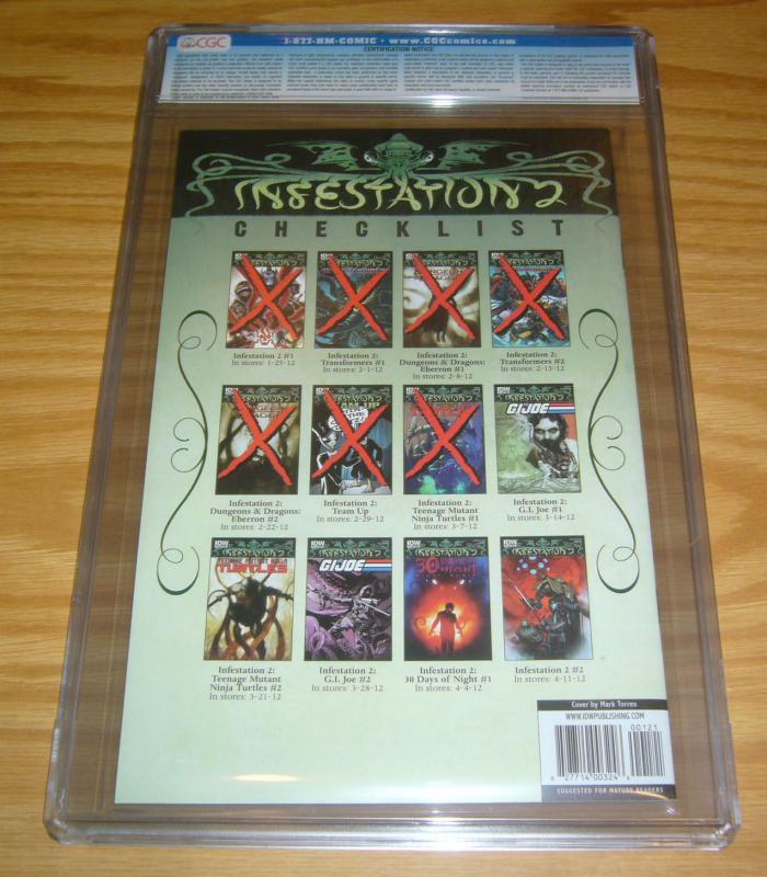Infestation 2: Teenage Mutant Ninja Turtles 1 CGC 9.8 retailer incentive variant 