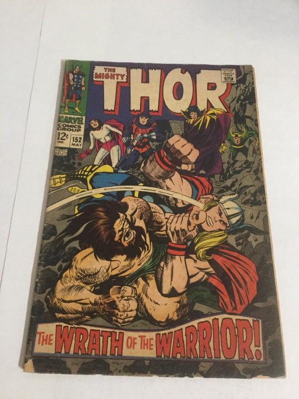 Thor 152 Vg Very Good 4.0 Water Spots Marvel Comics Silver Age