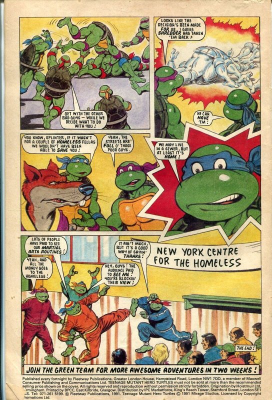 Teenage Mutant Hero Turtles #27 1990-Fleetway-U.K. edition-VG