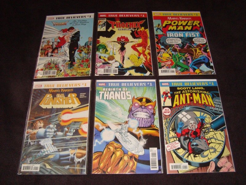 LARGE MIXED LOT OF 42 TRUE BELIEVERS MARVEL REPRINTS (2017-2020)