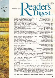 Reader's Digest, The #606 FN ; R.D. | October 1972 I Am Jane's Womb