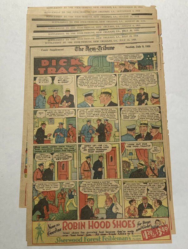 Dick Tracy Newspaper Comics 1933 25 Sunday Strips Good Shape