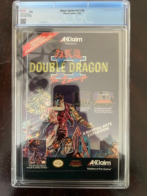 Silver Surfer #34 (1990) - CGC 7.5 - 1st Infinity Gauntlet ! Thanos Resurrected