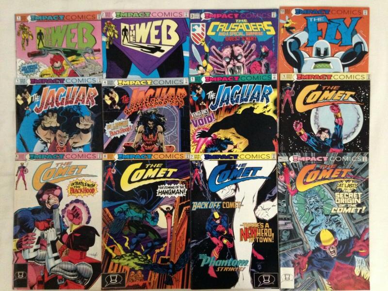 IMPACT COMICS LOT OF 12 - JAGUAR, FLY, WEBB, CRUSADERS, COMET