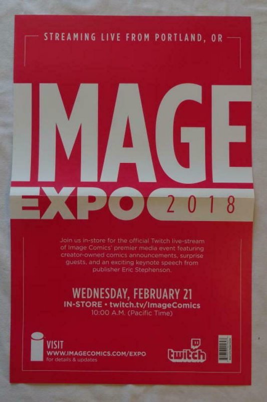 IMAGE EXPO 2018 Promo poster, 11 x 17, 2018, IMAGE, Unused more in our store 013