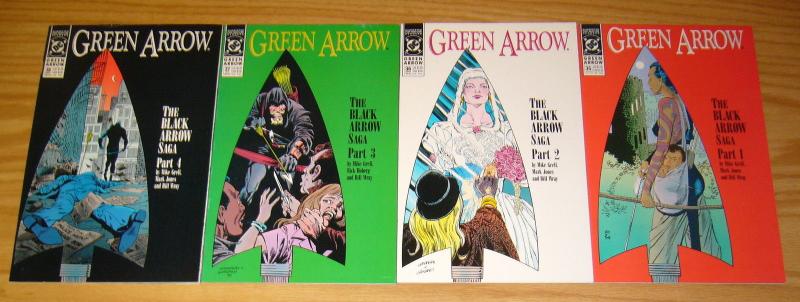 Green Arrow: the Black Arrow Saga #1-4 VF/NM complete story - mike grell 35-38