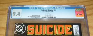 Suicide Squad #1 CGC 9.4 dc comics - 1st print - deadshot - howard chaykin cover