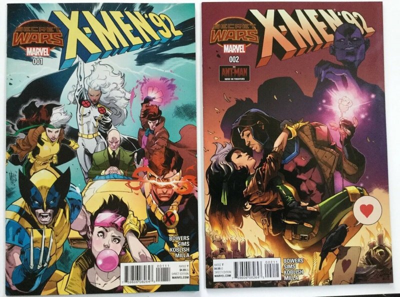 X-Men '92 #1-4 Complete Marvel Secret Wars Set 2015 DoomGod Rogue Wolverine 