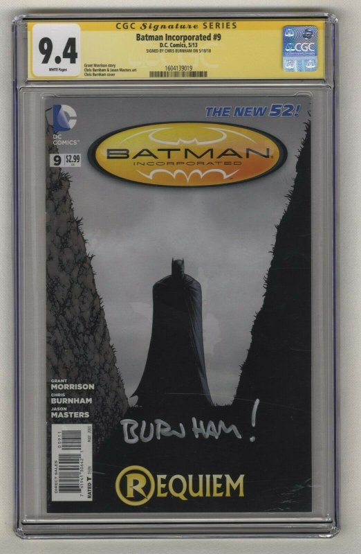 Batman Incorprated #9 - 2013 - CGC 9.4 - Signature Series - Chris Burnham Auto!