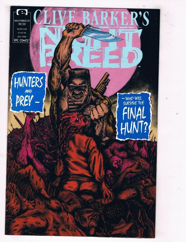 Clive Barkers Night Breed #20 VF/NM Epic Comics Comic Book Horror DE47 AD33