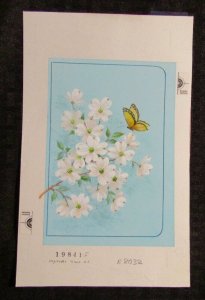 GET WELL SOON White Flowers & Butterfly 6x9 Greeting Card Art #8032 w/ 22 Cards