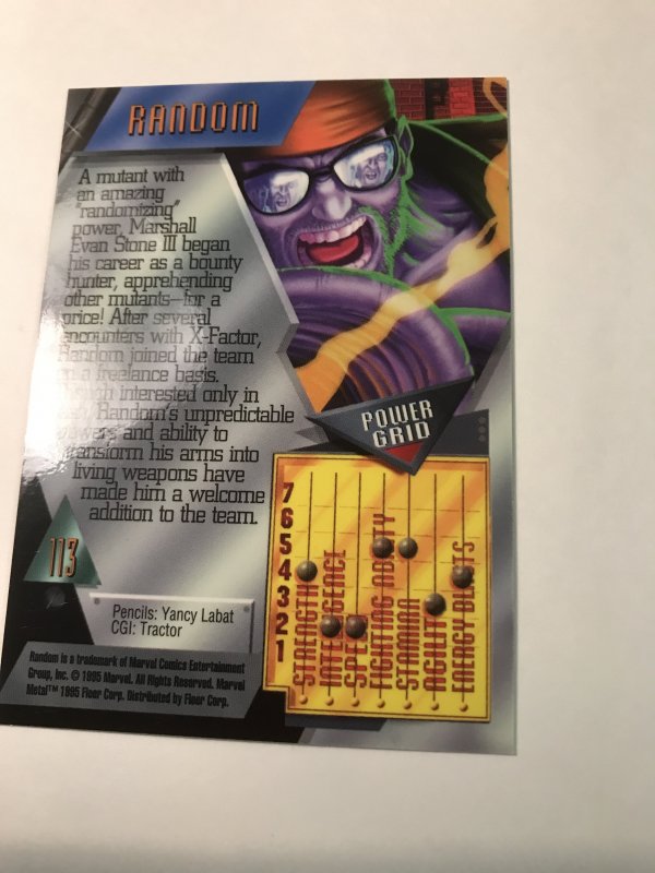 RANDOM #113 card : Marvel Metal 1995 Fleer Chromium; NM/M X-Factor, X-men, base