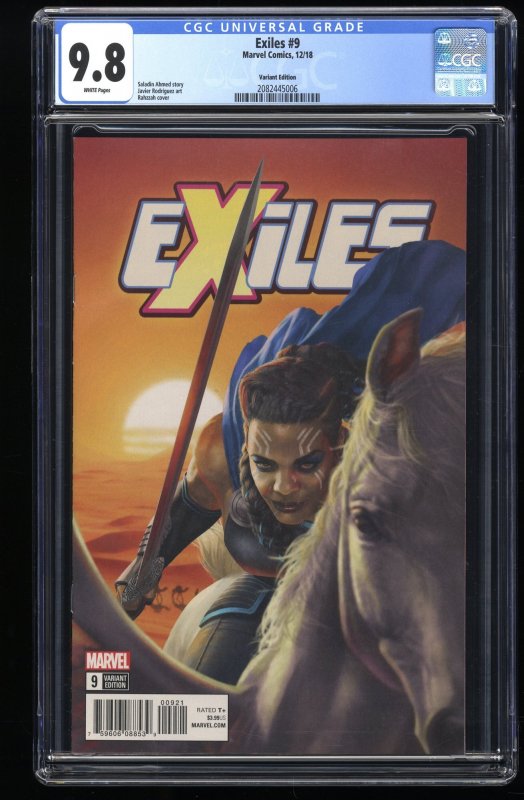 Exiles #9 CGC NM/M 9.8 White Pages See Description Rahzzah Variant 1:25 RI