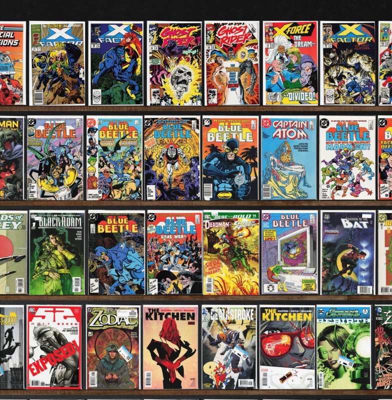 Huge Lot 150+ Comics with Blue Beetle, Ghost Rider, X-Factor, X-Force & More!