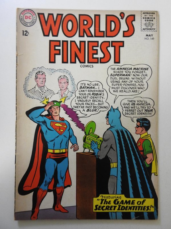 World's Finest Comics #149 (1965) VG+ Condition 1 in cumulative spine split