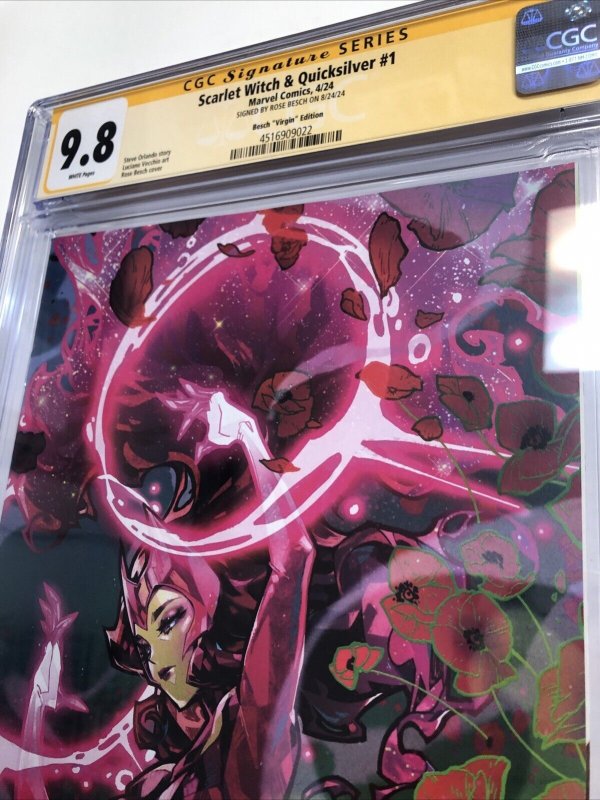 Scarlet Witch & Quicksilver (2024) # 1 (CGC 9.8 SS) Signed Rose Besch * Marvel