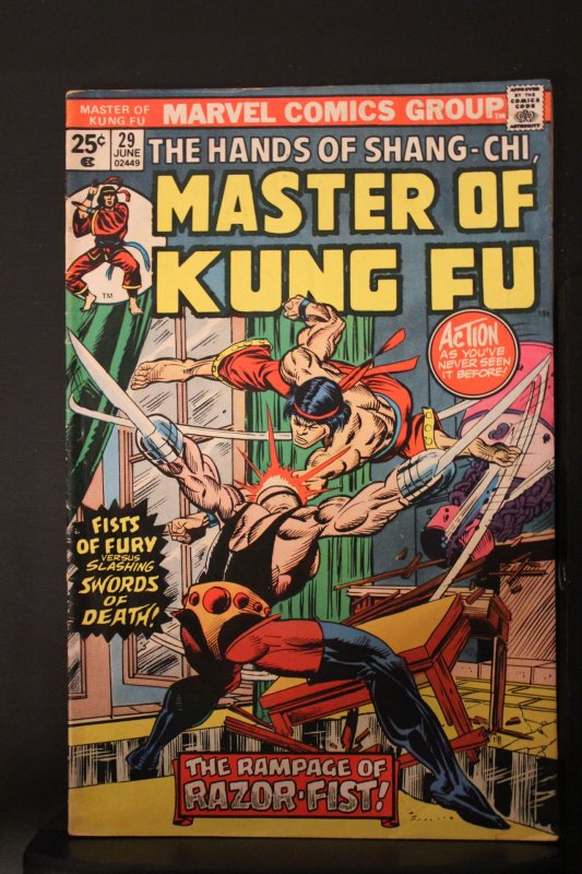 Master of Kung Fu #29 (1975) Mid-High-Grade VG/FN 1st Shang-Chi vs Razor Fist