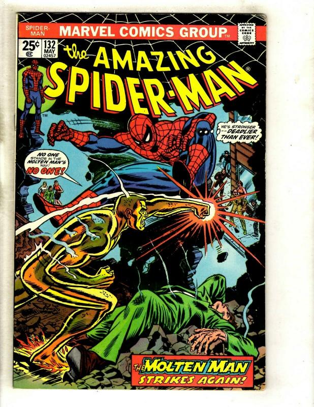 Amazing Spider-Man # 132 FN/VF Marvel Comic Book Green Goblin Mary Jane GK3