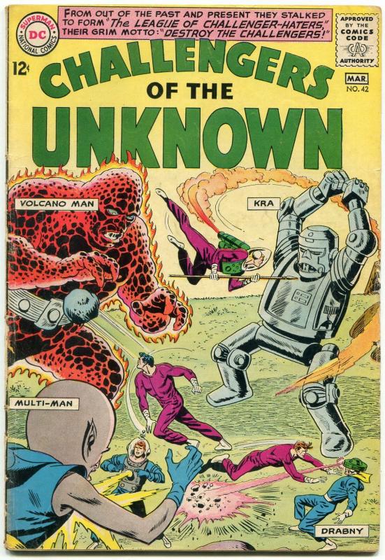 Challengers Of The Unknown #42 1965- DC Silver Age- Robot cover VG