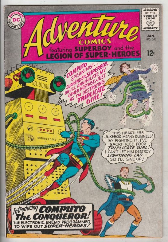 Adventure Comics #340 (Jan-66) VF High-Grade Legion of Super-Heroes, Superboy