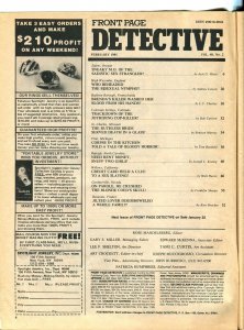 Front Page Detective 2/1985-Globe-spicy Babe-knife-disembowelment-nympho-VG