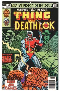 Marvel Two-in-One #54 (1979) Deathlok [Key] 1st appearance Grapplers, Titania