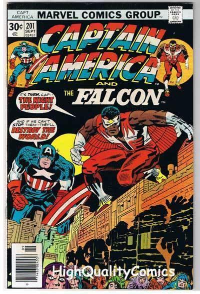 CAPTAIN AMERICA #201, VF+, Jack Kirby, Falcon, 1968, more CA in store