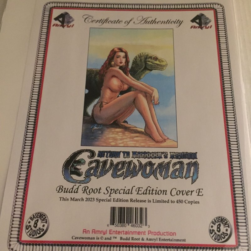 2023 Basement Studios Cavewoman Budd Root Special Edition Cover E 450 Limited