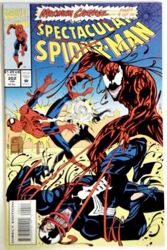 SPECTACULAR SPIDER-MAN #201 202 203  NM- MAXIMUM CARNAGE SPIDER-MAN VENOM MARVEL