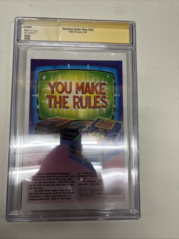 Amazing Spider-Man (1992) # 362 (CGC 9.8 SS) Signed Mark Bagley * Carnage